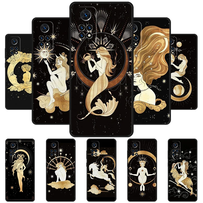 Astrology Tarot Cards Phone Case For Redmi Note 11 EPro 11S 10 10T 9S Promax 8 Pro Xiaomi Mi 10 11 12X 12S Ultra Cover