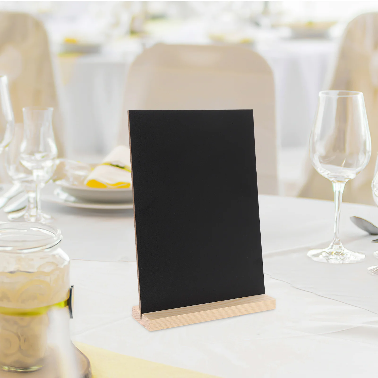 2 set Wooden Chalkboard Signs Set Rustic Menu Board For Restaurant Bar Cafe Food Display Tabletop Chalkboard Stand Small