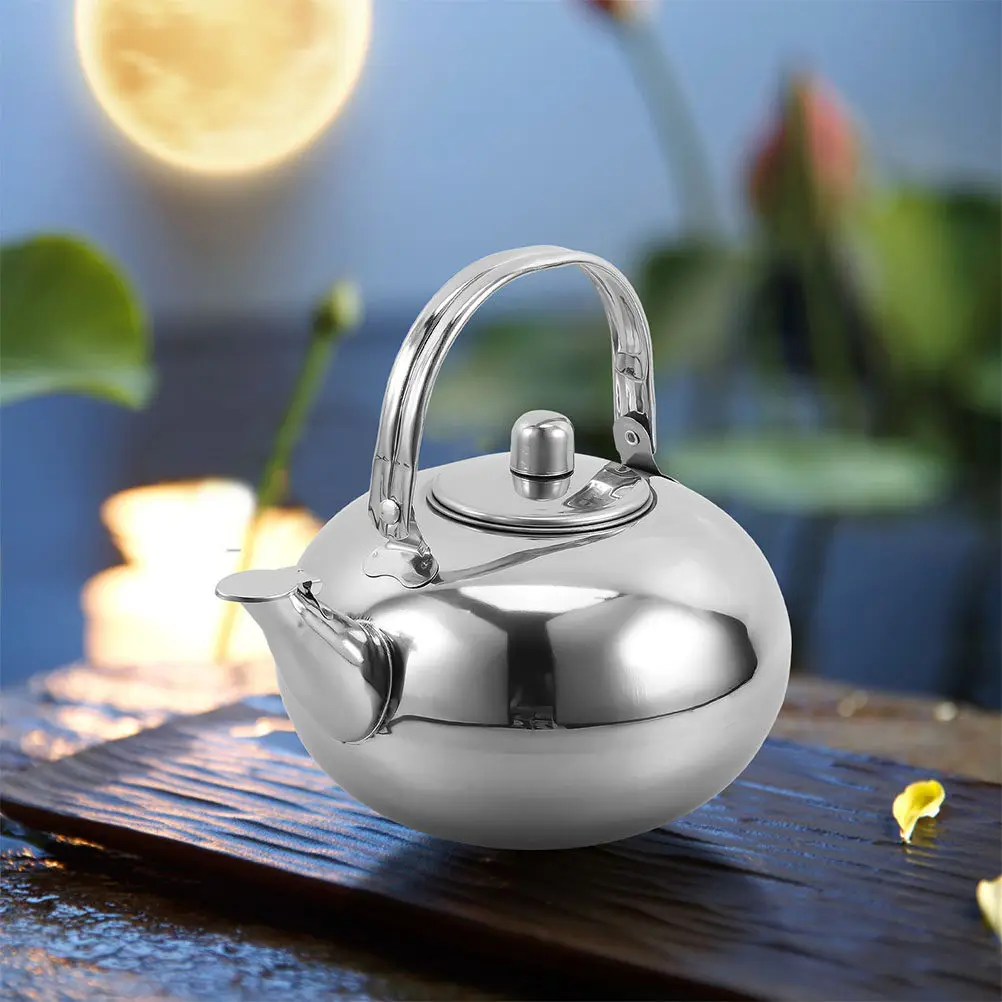 Stainless Steel Tea Kettle Japanese Style Builtin Strainer Elegant Design Quick Heating Stove Top Teapot for Home Restaurant