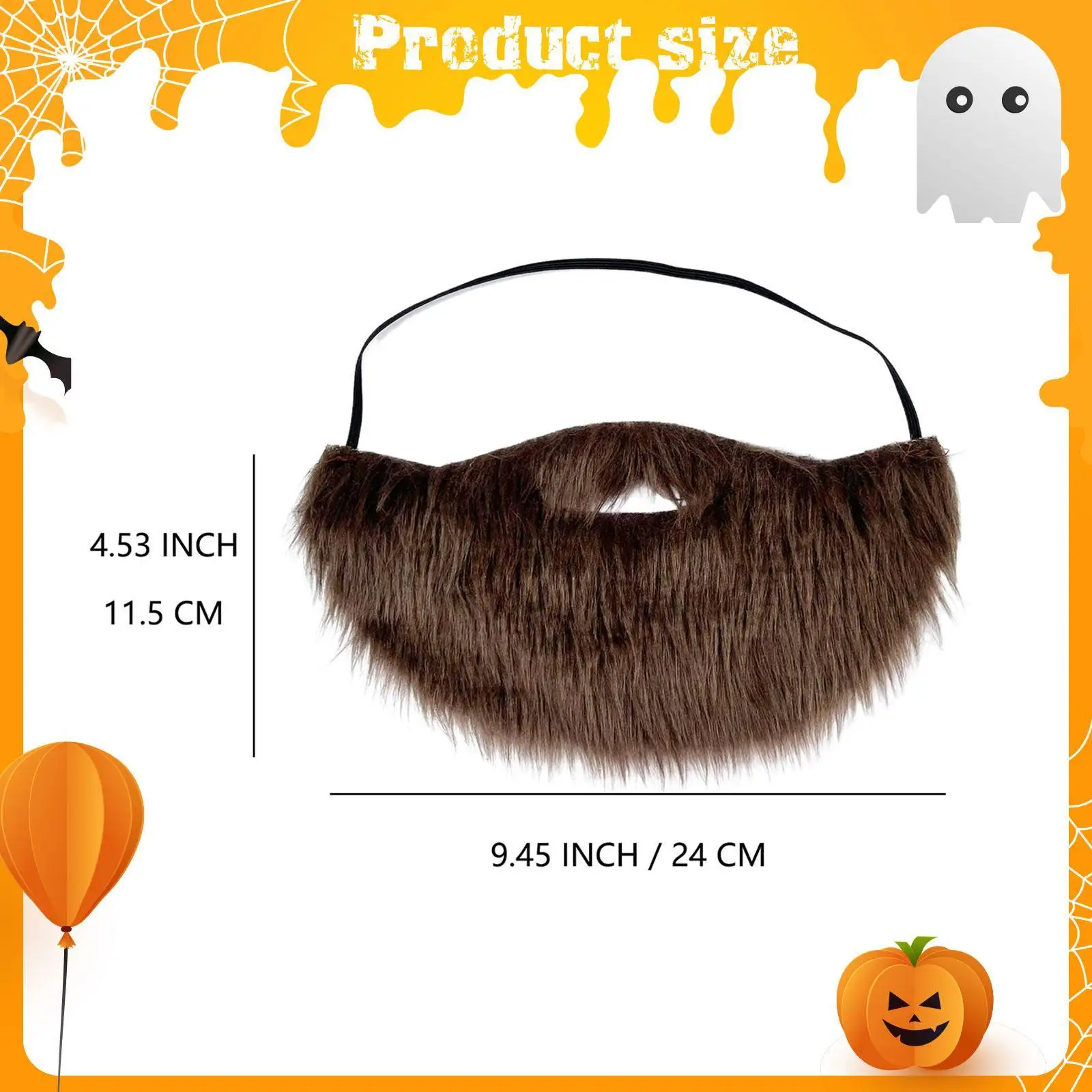 Halloween Fake Beard Decor Realistic Costume Accessories for Masquerade Holiday