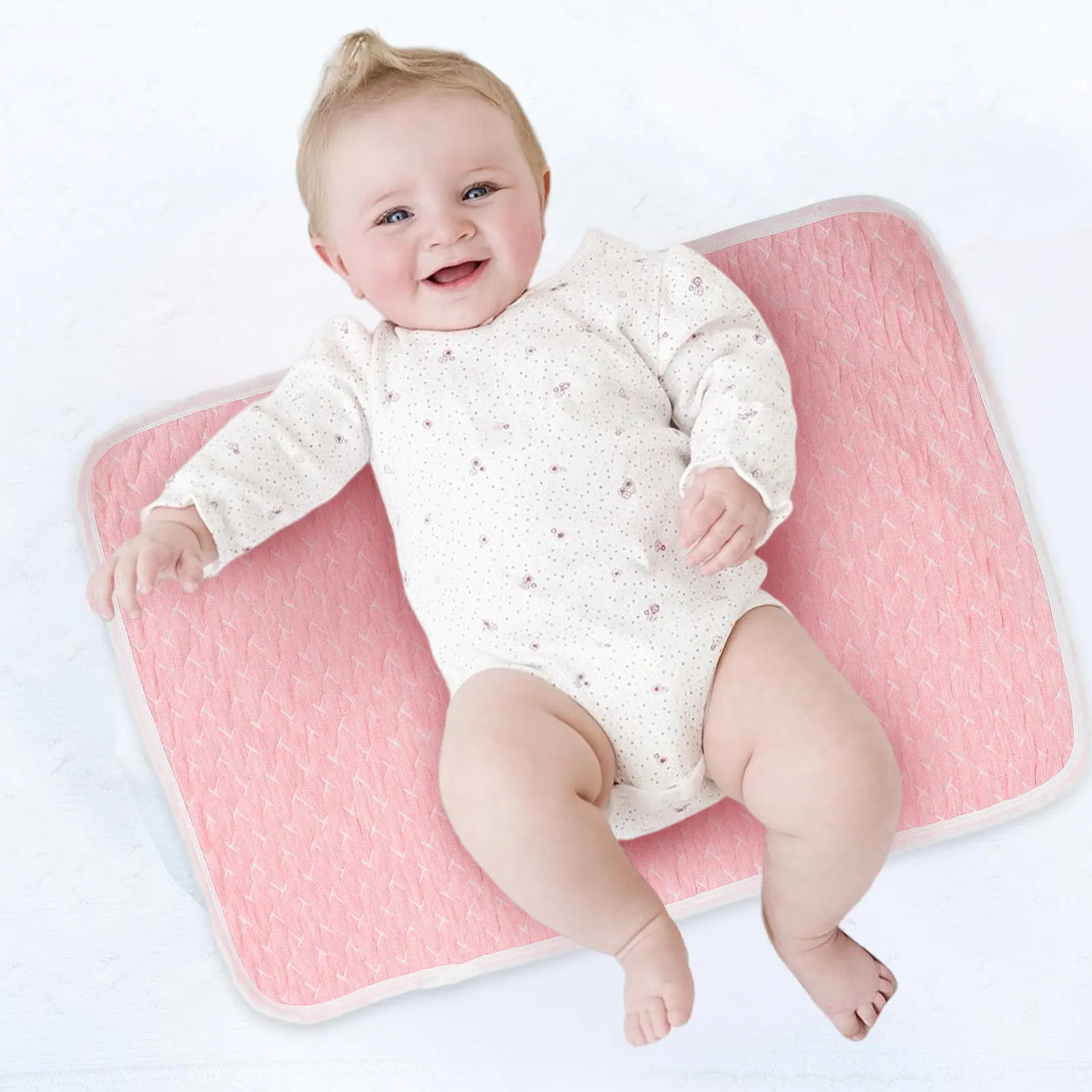 

2Pcs Cotton Baby Changing Pad Waterproof Breathable Urine Mat for Diaper Changing Station Crib Stroller Sofa Washable Infant
