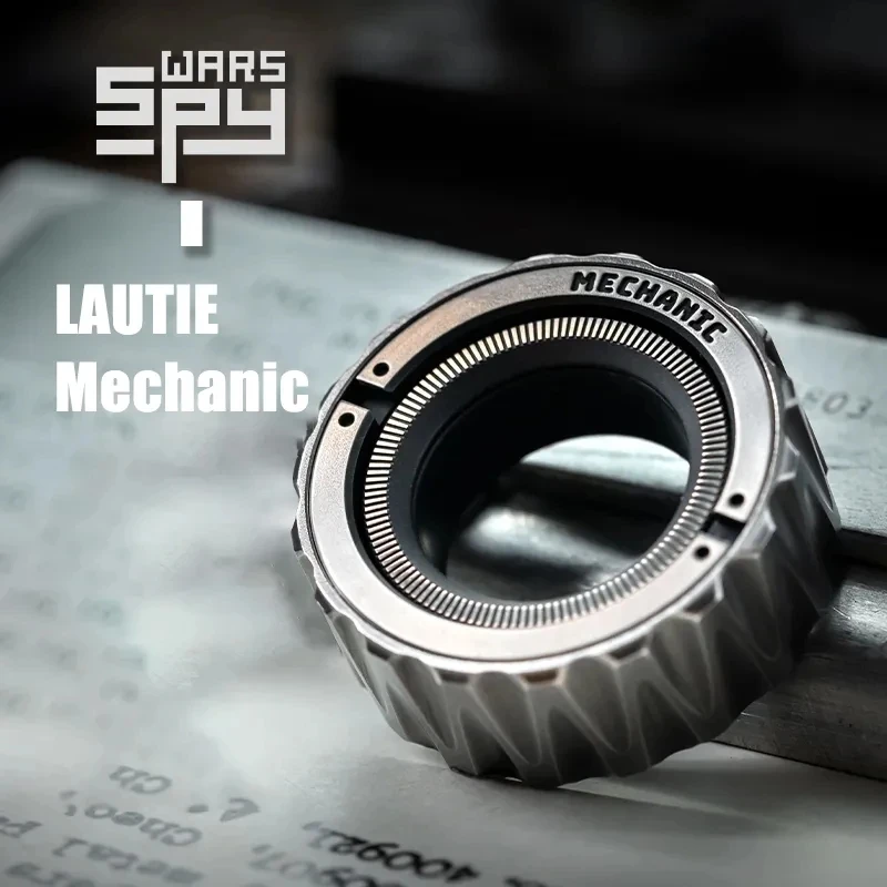 LAUTIE Mechanic Ring Paragraph Fidget Spinner Fingertip Gyro Ratchet Magnetic Metal Adult Anti Stress Toy Office Desk EDC