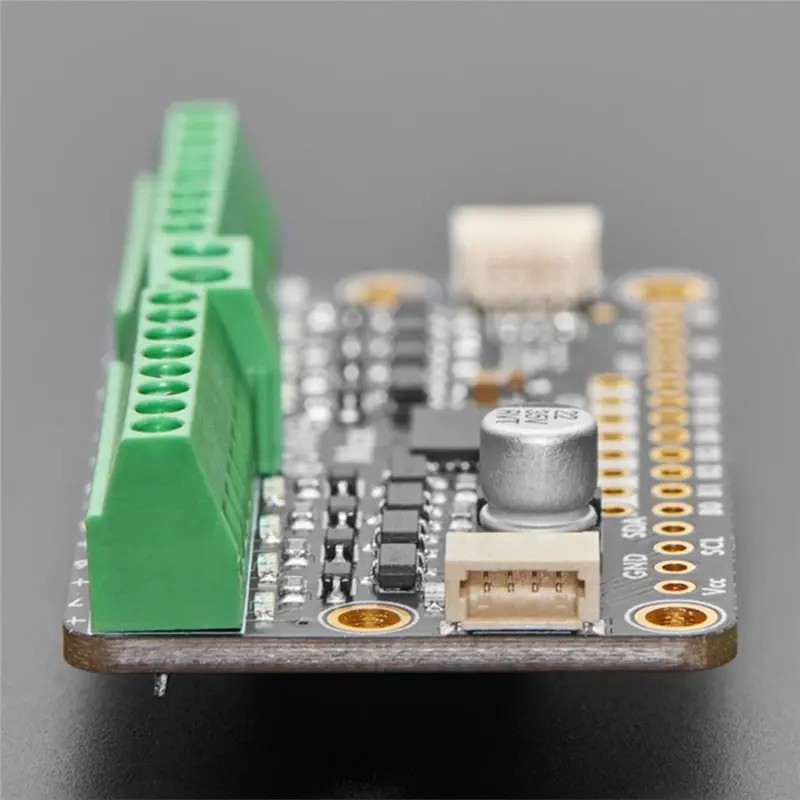 AAAEL-6318 For Adafruit I2C To 8-Channel Solenoid Driver Board- Angled View Shot Of The MCP23017 8X MOSFET STEMMA QT/Qwiic Mount