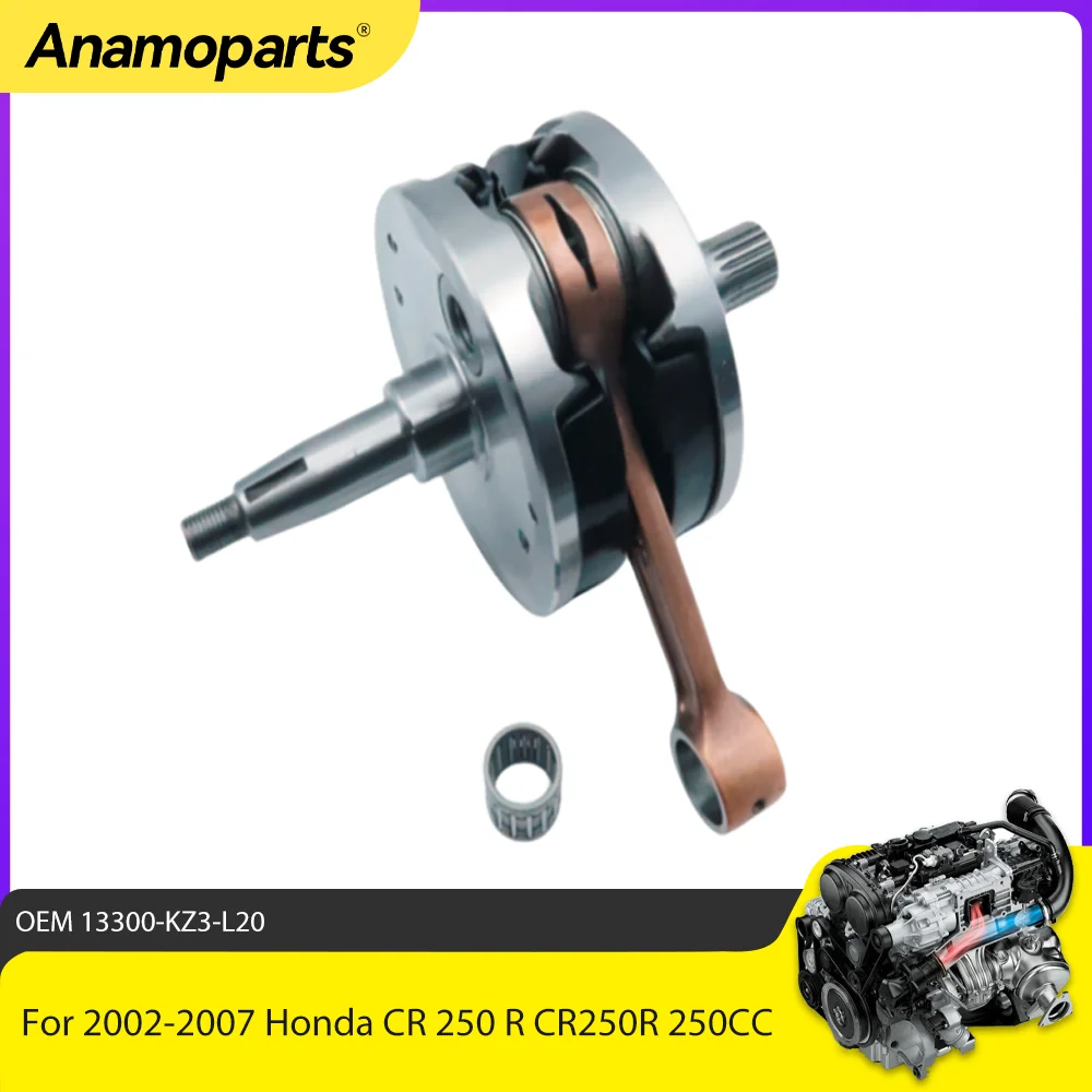 Motorcycle engine Crankshaft parts For 2002-2007 Honda CR 250 R CR250R 250CC Compatible With/Replacement 13300-KZ3-L20