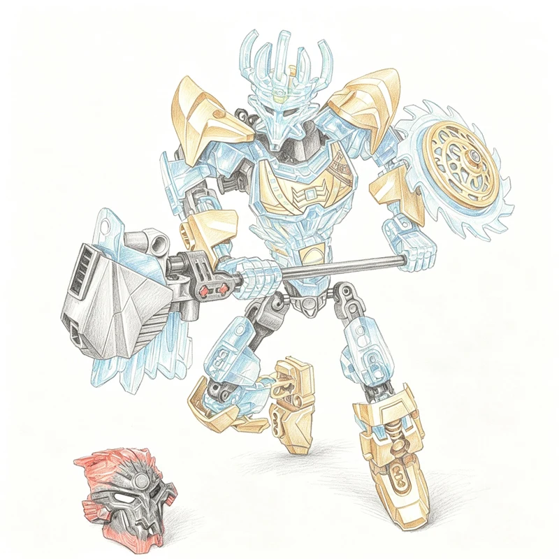 Bionicle Series Skull Warrior Mask Maker Building Blocks Anime Action Figures Soldier Warrior Bricks Toys For Boys Kids Gifts