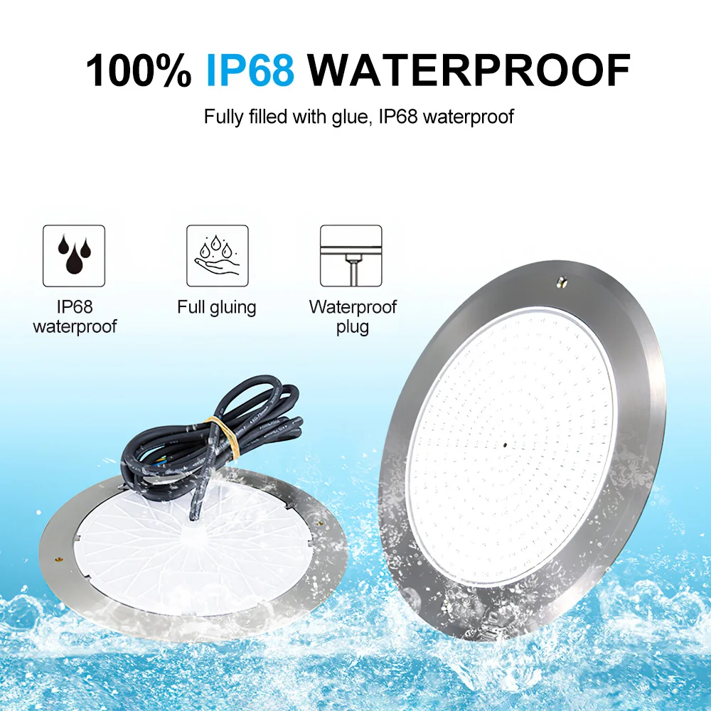 Imagem -02 - Luz Led Subaquática Rgb com Aplicativo Móvel e Controle Remoto Luz Submersível Piscina Lâmpada de Fonte Impermeável ac 12v 24v 35w Ip68