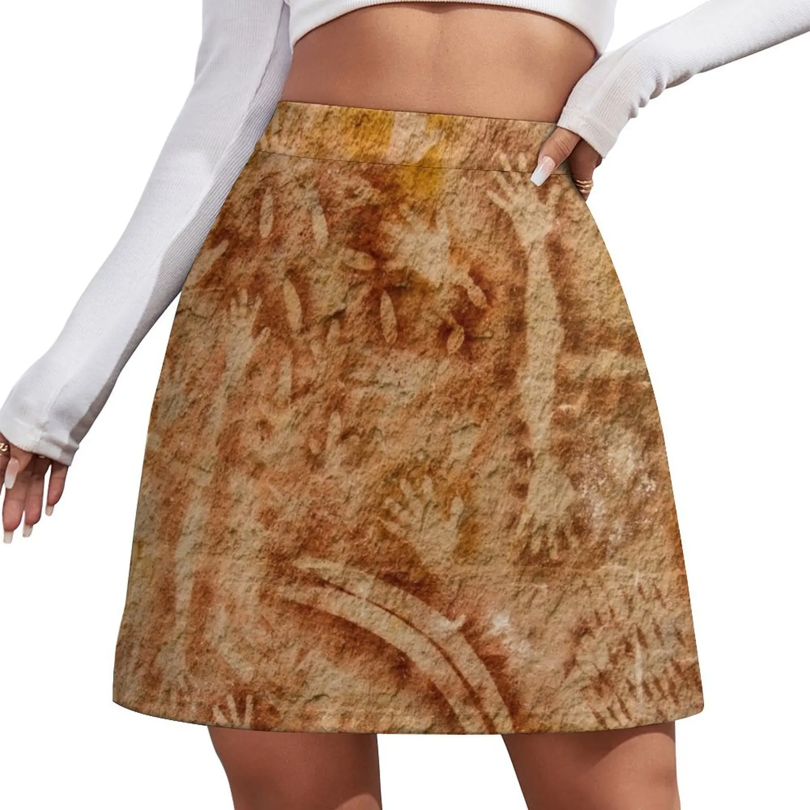 

Aboriginal rock art, Carnarvon Gorge, Queensland, Australia Mini Skirt Women skirt skirt for women korean style