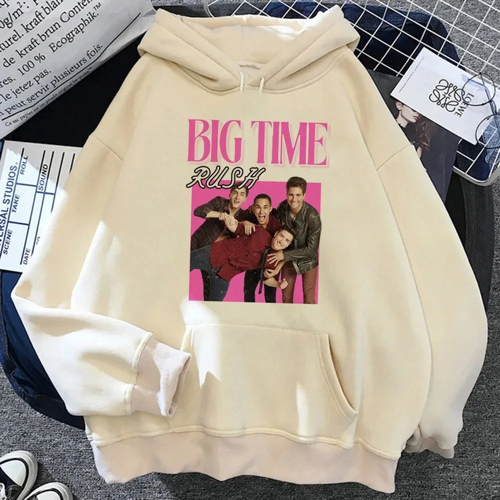Big Time Rush hoodie harajuku soft fabric patterned streetwear pattern Japanese girl  Oversized Hoodie Fleece warm Casual Print
