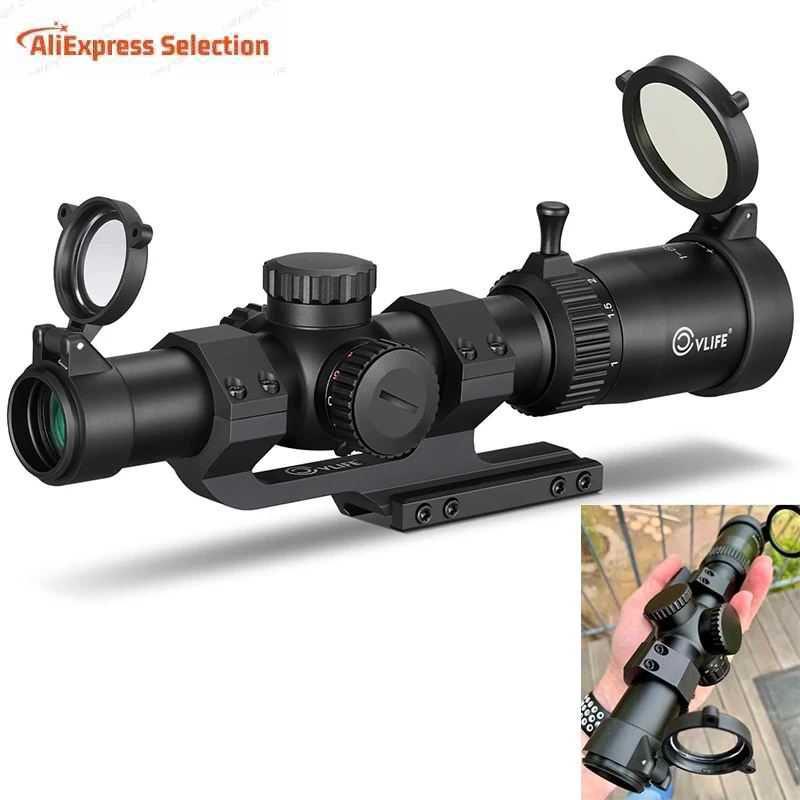 

Rifle EagleFeather 1-6x24 LPVO Second Focal Plane Scopes 30mm Cantilever Mount 5 Levels Red Green Illumination Reticle Zero Rese