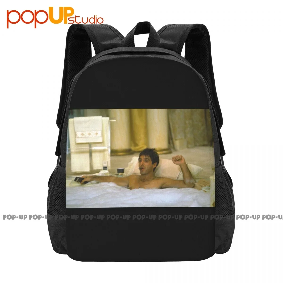 Scarface Tony Montana Bubble Bath Clean Gangster Cuban Mafia Backpack Large Capacity Gym Bags For Travel