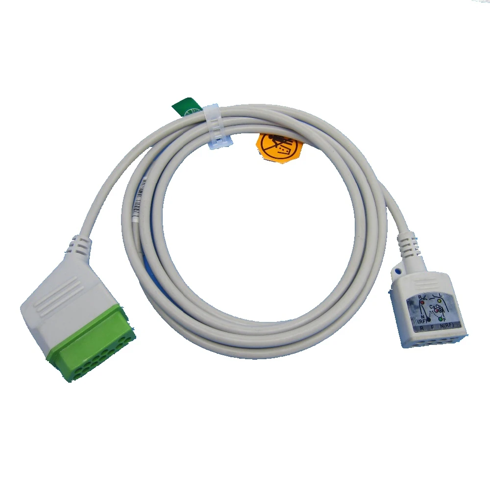 Compatible With NIHON KOHDEN ECG 5-leads Trunk Cable For 3-5 Leads Patient Monitor