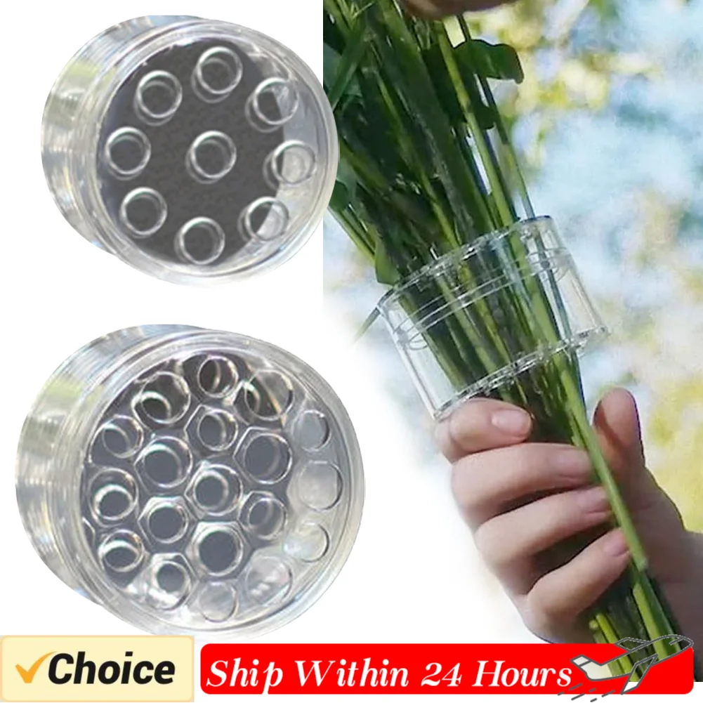 1/2 Pcs Spiral Stem Holder Plastic Spiral Stem Holder Ring Bouquet Twister Flower Arrangement Holder for Vase Flower Arrangement