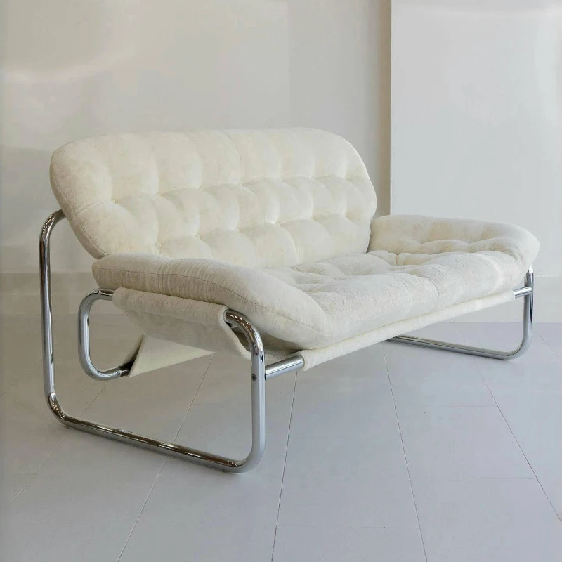 

Ретро-кресло для отдыха, тканевый двухместный диван для небольшой квартиры, гостиной.