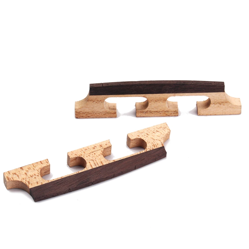 

2 pcs Rosewood Maple Guitar Bridge For 6 Strings Banjo Ukulele Durable Stable Tone Transmission Compensated Bridge