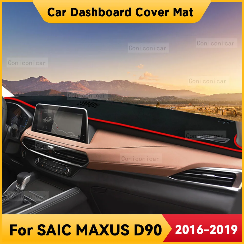 

For SAIC MAXUS D90 2016-2019 Car Dashboard Cover Mat Non-slip Sun Shade Cushion Protective DashMat Pad Interior Accessories