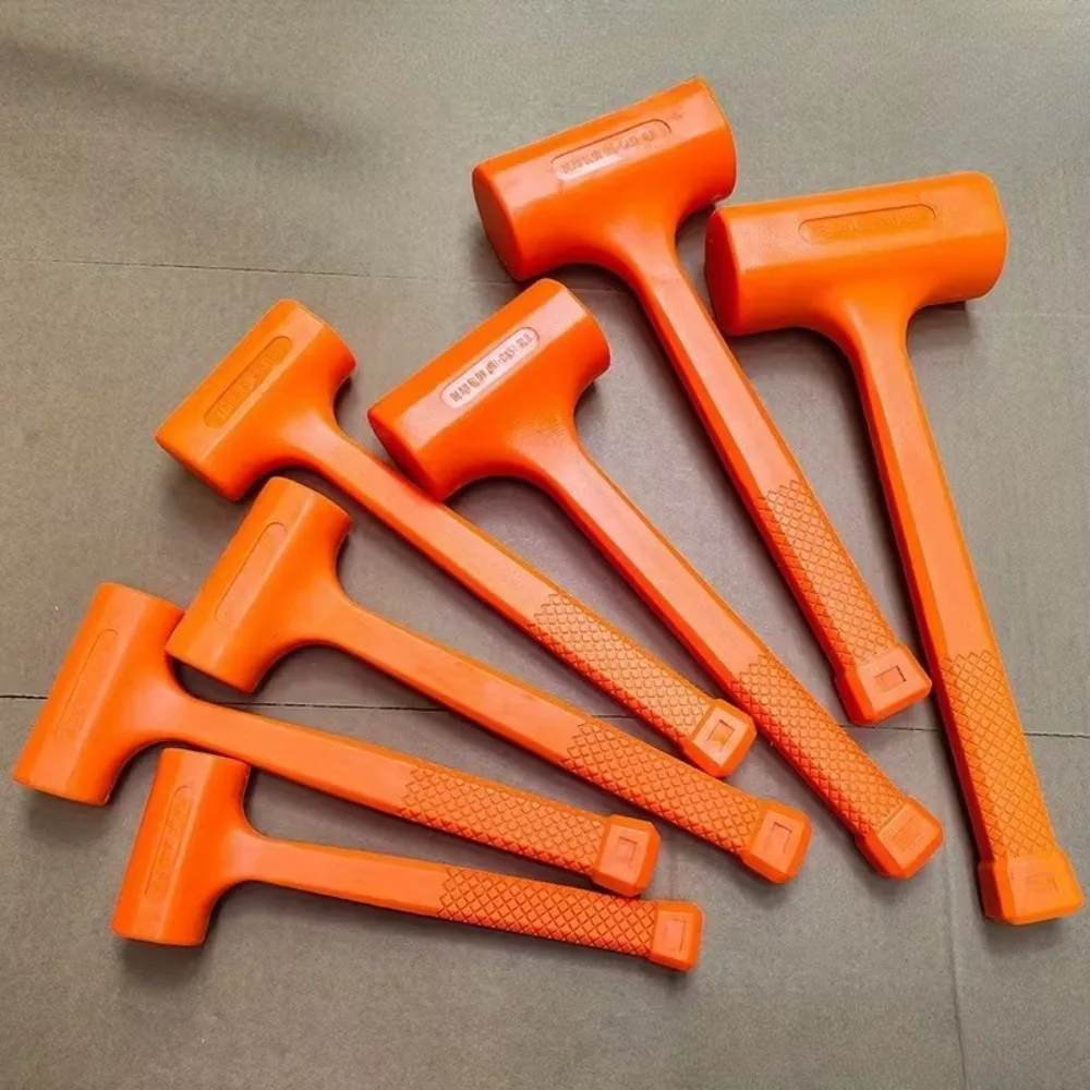 Молоток Dead Blow 0,5-4 фунта Оранжевый резиновый молоток Бесшумный без отскока для установки