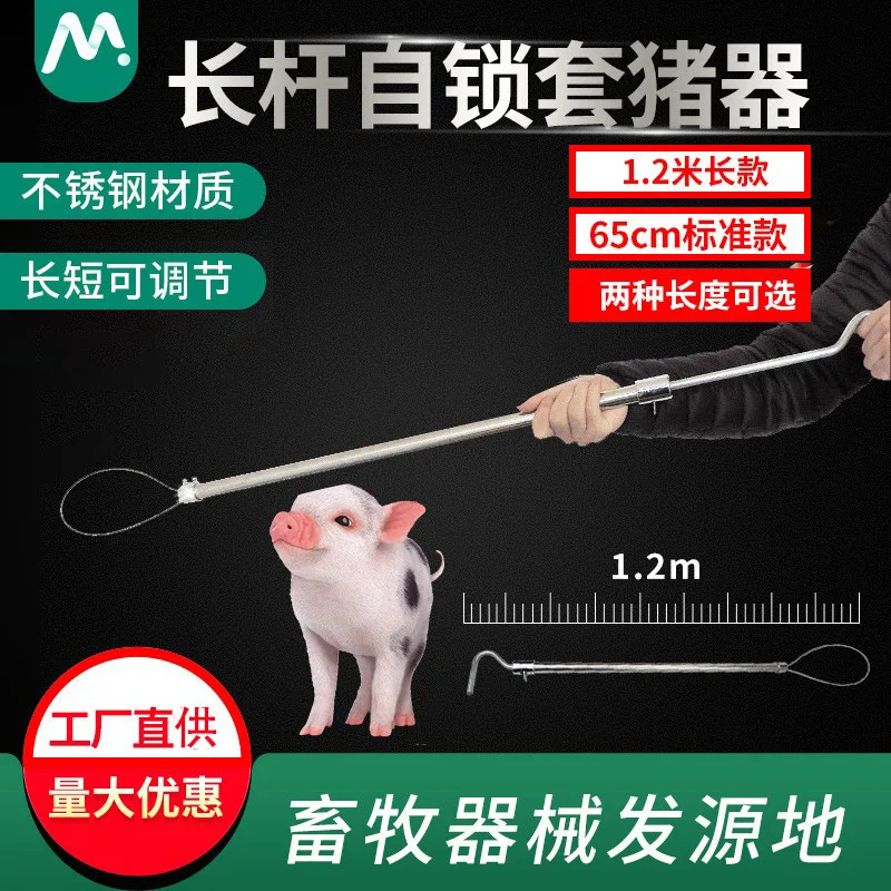 Stainless Steel Long Rod Pig Trap, Extended Rod Type Long Arm Beast, Long-distance Holding Device, Pig Gripper