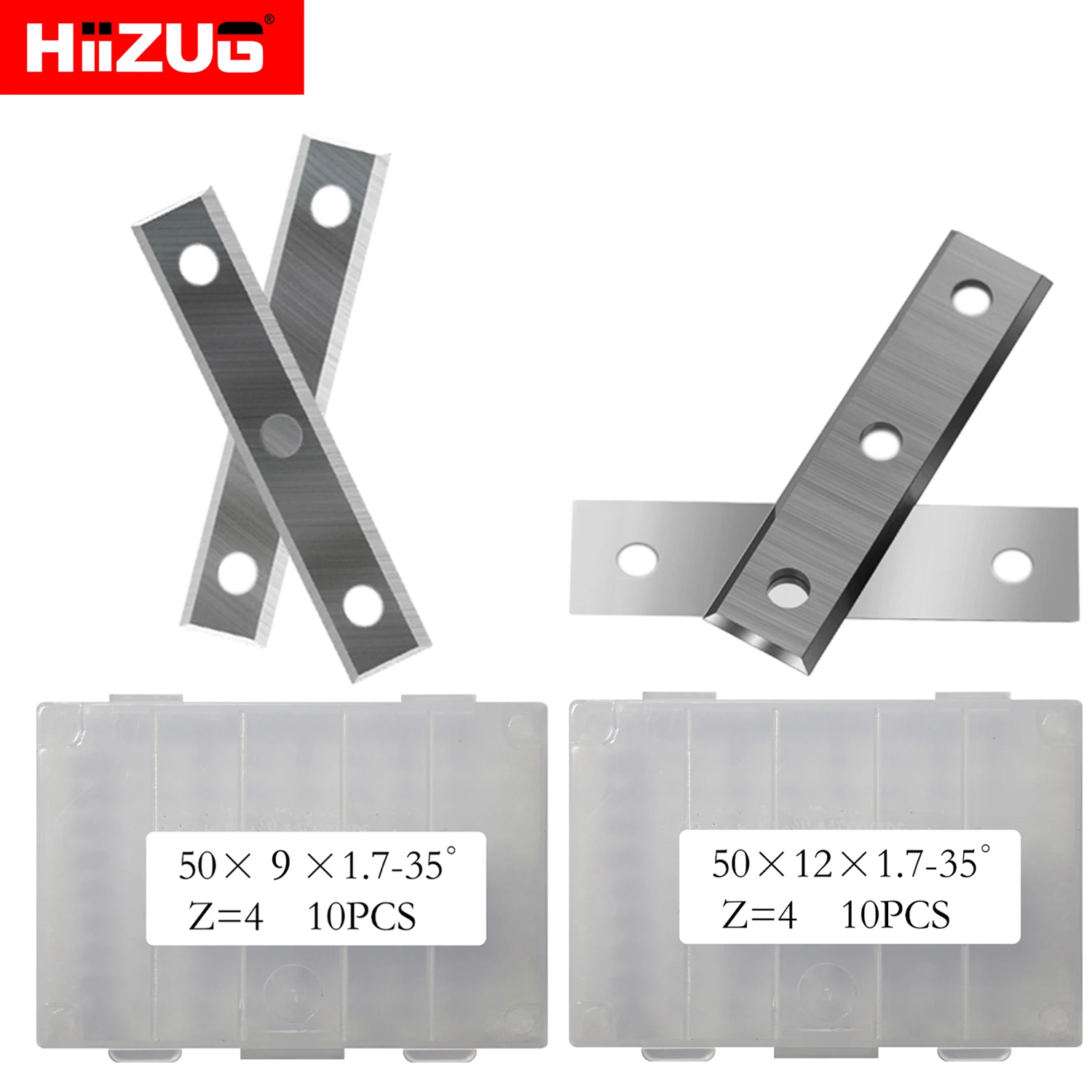Carbide Insere Cortador para Plaina Helicoidal Espiral Cortador Cabeças de Pintura Raspador Carpintaria Router Bit 4-edge 50 mm 10 Pcs