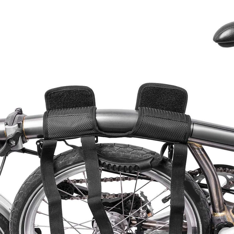 Mango de transporte de bicicleta plegable, empuñadura de mano para Brompton, marco de bicicleta de ciclismo, correa de hombro, accesorios de bicicleta