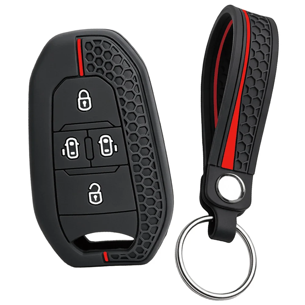 soft key case For Peugeot Expert Traveller For Citroen Spacetourer Jumpy Dispatch with compact finger loop and key ring durable