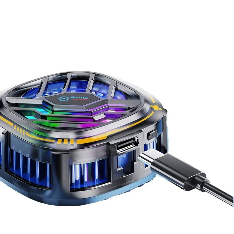 X76 Magnetic Phone Cooler Semiconductor Cooling Fan Ice Cooling Radiator Back Clip for Mobile Gaming