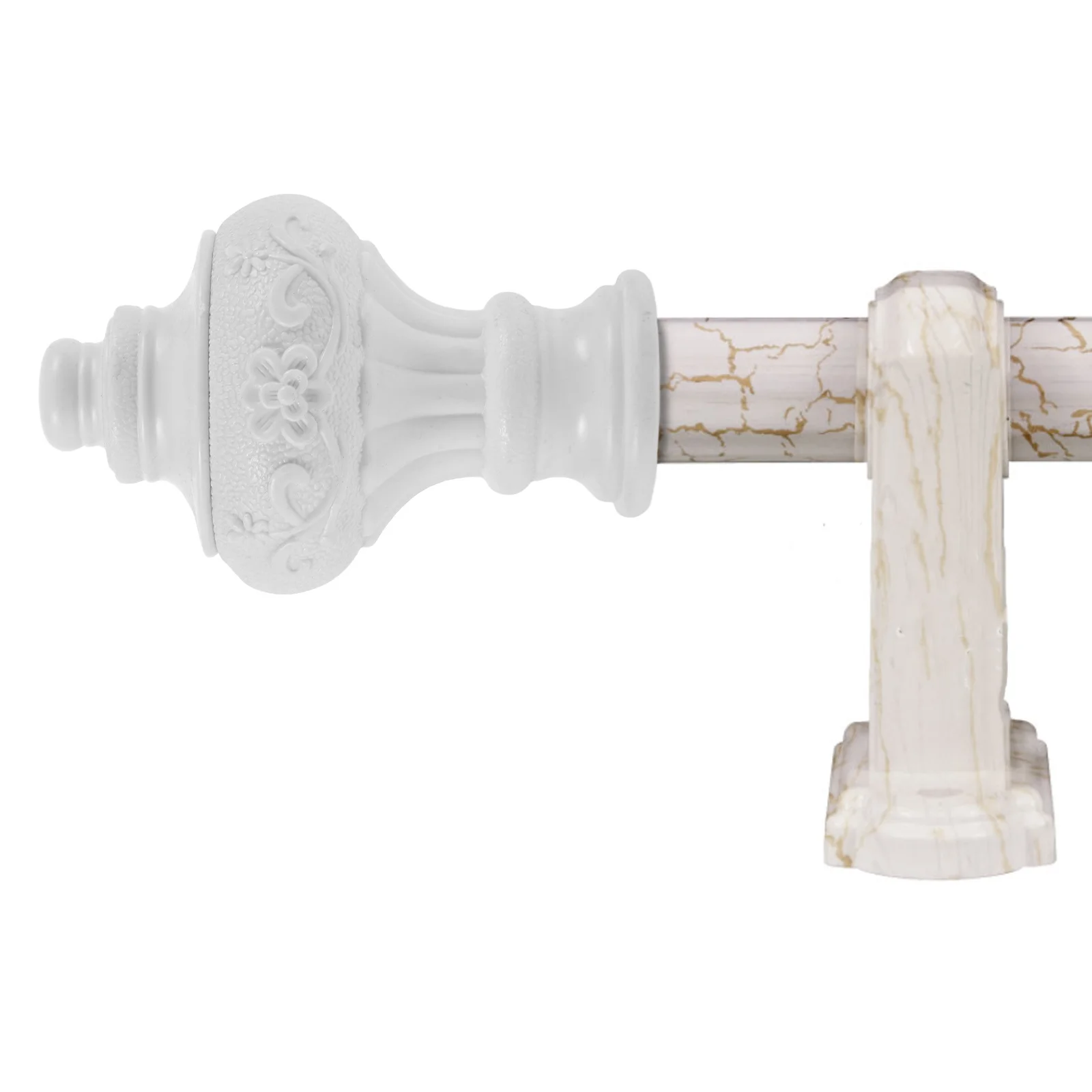 

Roman Pole Finials Decorative Curtain Rod Ends No Tools Easy Install For Home Hotel Window Drapery Modern Metal Finials
