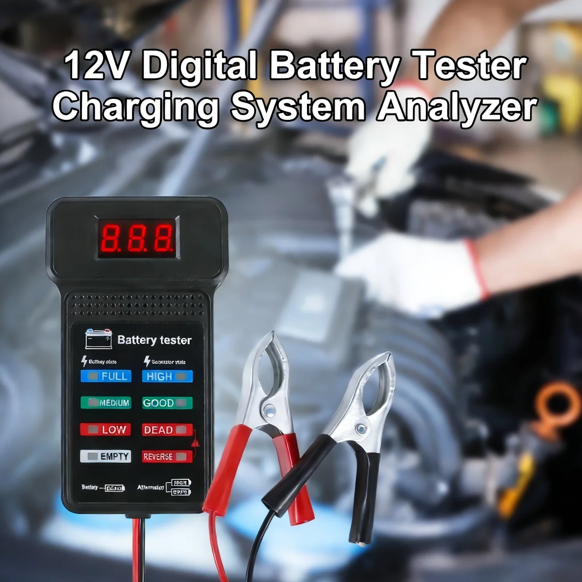 Smart Car Battery Tester, Suitable for Home Self-Checking/Repair Shops, One-Click Diagnosis of Life Span and Capacity, Quick Fault Identification, Intuitive Data Display, Compatible with Multiple Car Models, a Tester That Can Be Used in 10 Different Scenarios