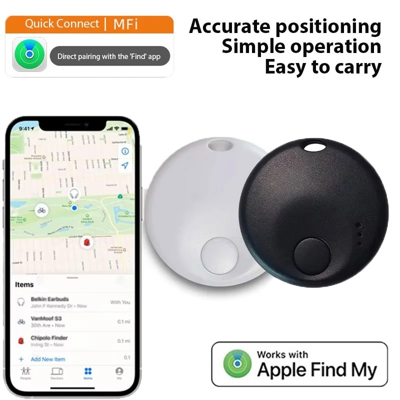 

Mini Smart Tag Bluetooth Anti-lose Tracker Works With Apple Find My App For Key Luggage Backpack Item Locator Car Key Pet Device