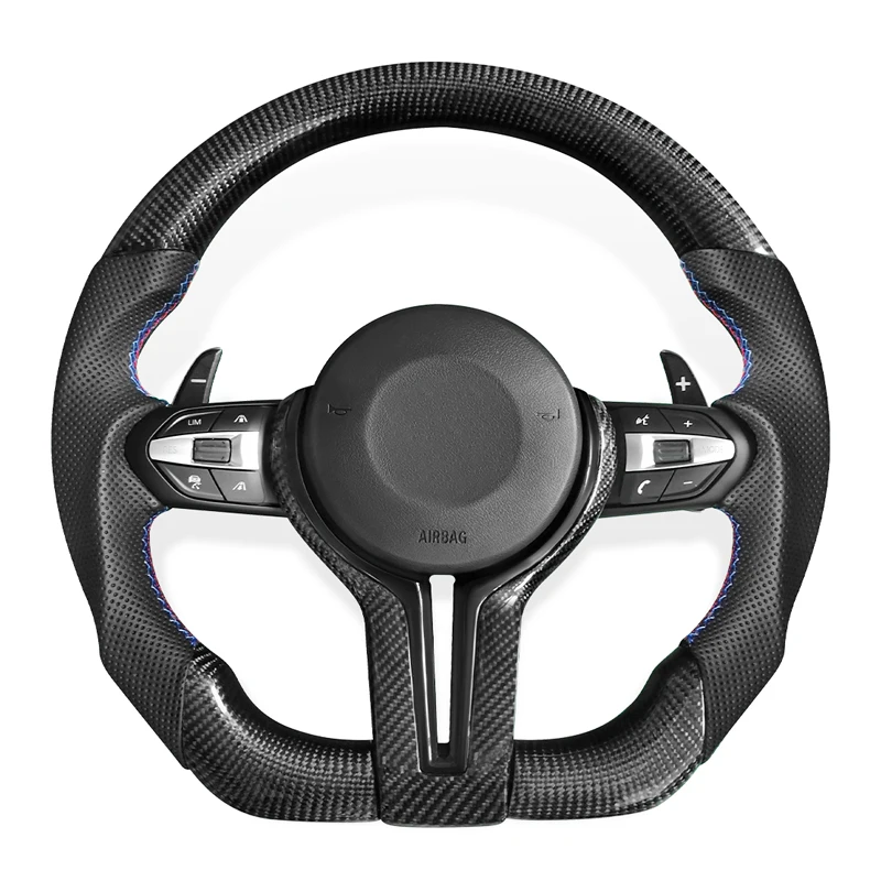 

Steering Wheel for BMW F30 F10 F20 F11 F31 F34 F32 F33 F36 F22 F23 F46 E60 E70 E90 E91 E92 Carbon Fiber Steering Wheel With ACC