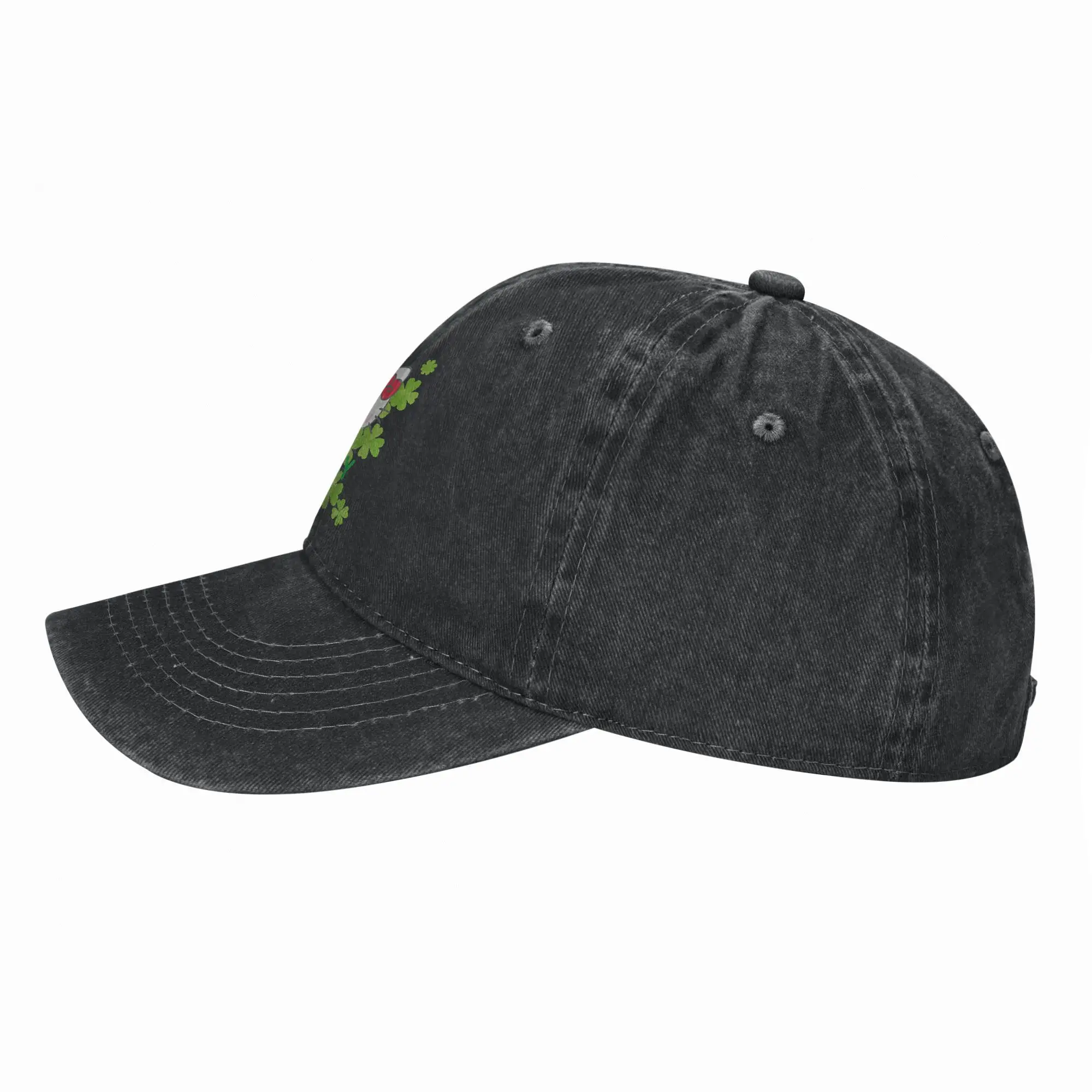 Washed Baseball Cap Hello Kitty Lucky Clover St Patricks Summer Trucker Hat For Female Male Outdoor Sports Sun Baseball Caps