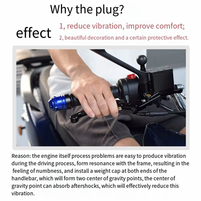 AS96-Blok Seimbang Anti Jatuh Setang Sepeda Motor untuk XMAX300 Adv Nmax Xmax Pcx 18-24 Blok Bumper Setang