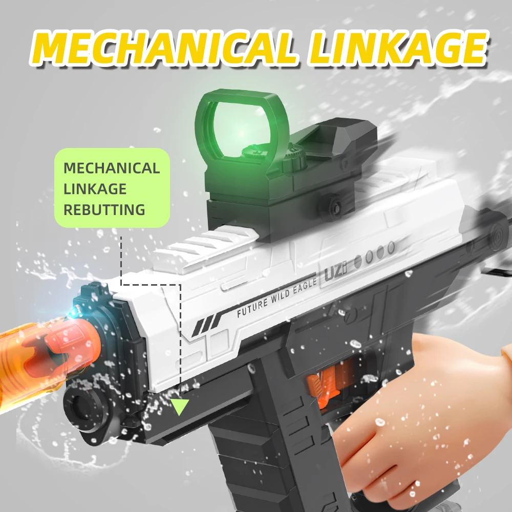 Pistola de agua eléctrica para adultos y niños, potente juguete de chorro automático, absorción de agua, juegos de piscina, diversión en la playa, Verano