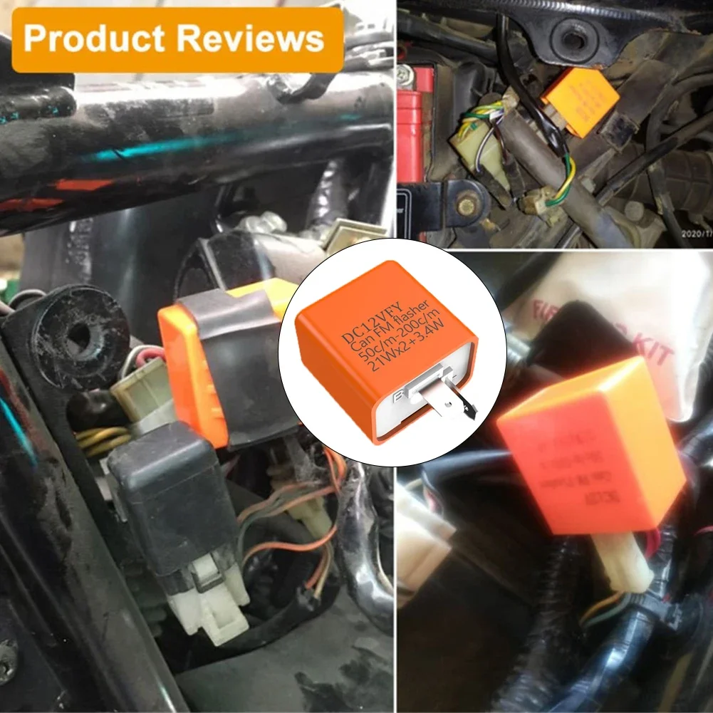 2/5/20PCS 2 Pin LED Flasher Relay 12V Adjustable Frequency Of Turn Signals Blinker Indicator Relays For Motorcycle Accessories