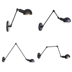 Retro Industrial Wind Wall Lamp Aisle Stair Balcony Simple Lighting American Creative Restaurant Bar Iron Art Long Arm Wall Lamp