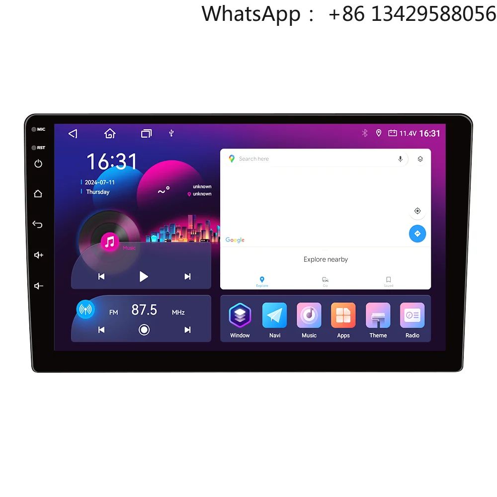 

Universal 9-inch Android Car Radio Carplay GPS Navigation 6+128GB Storage 2Din IPS Dashboard Mount 6+128GB Storage Car Stereo