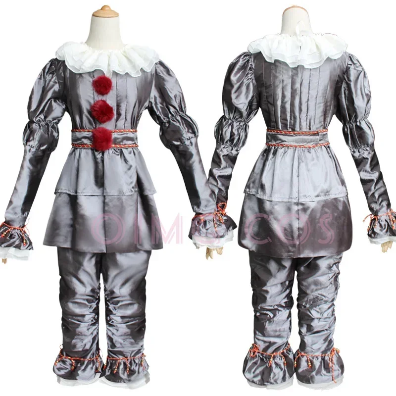 Pennywise Cosplay Stephen King Costume Anime Party Uniform Halloween Adult for Kids Children D