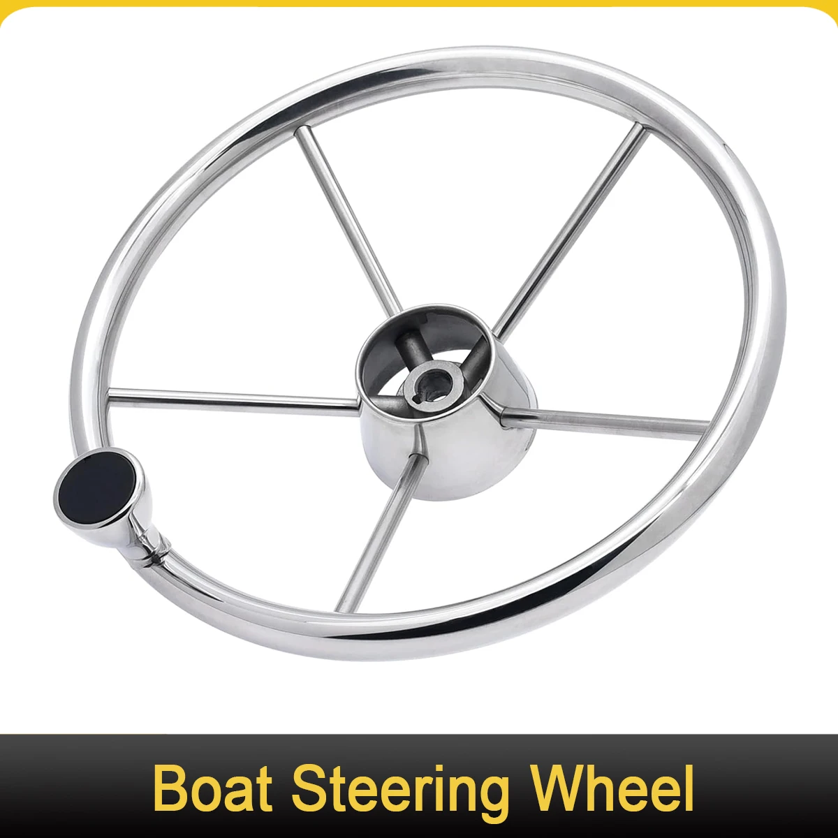 

Boat Steering Wheel With knob 5 Spoke 13.5 Inch Stainless Steel Boat Steering Wheel For Marine Yacht Accessories
