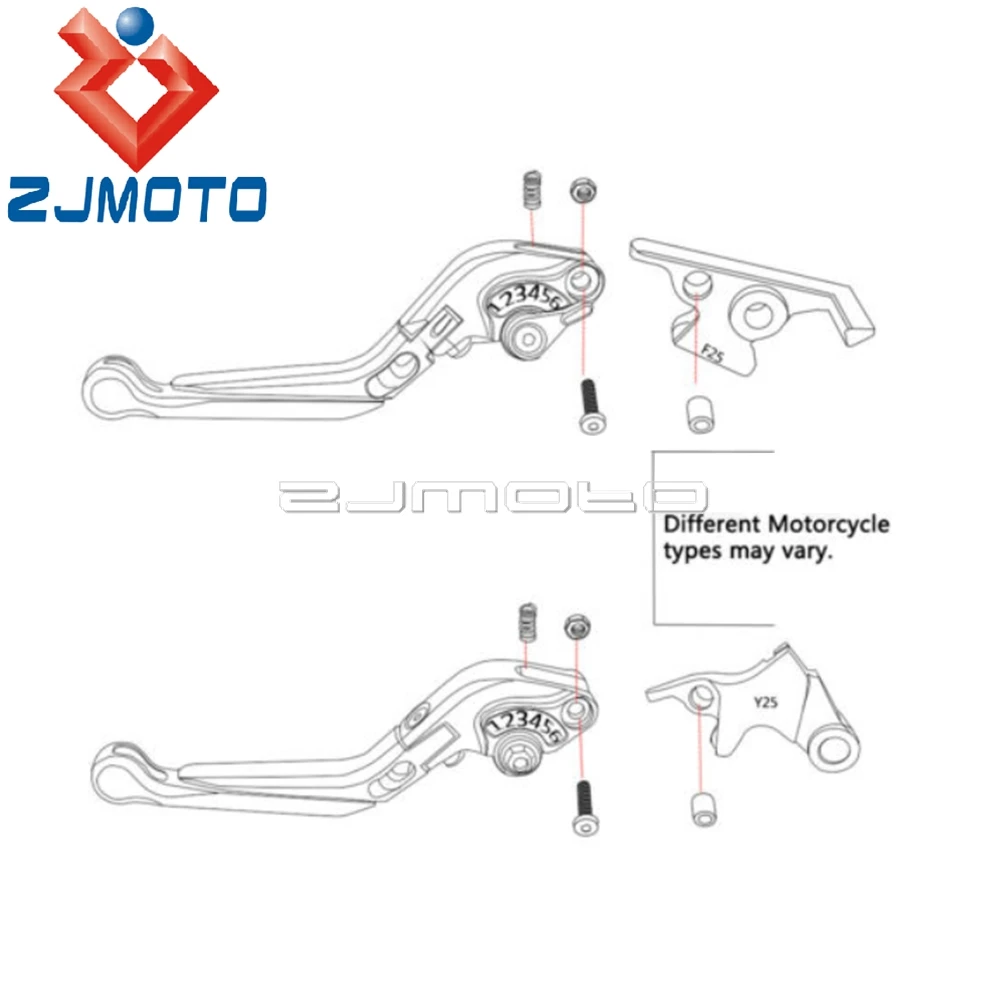 Przedłużenie motocykla regulowane dźwignie sprzęgła hamulca dla Honda CBR CBF CB VT VF VFR Yamaha YZ YZF 125 250 450 Ducati Aprilia BMW