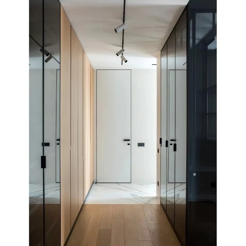 High Quality Invisible Interior Door Modern Bedroom Hidden Door Flush Frameless Interior Door
