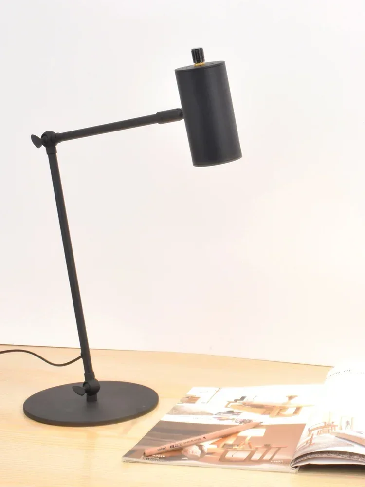 

American Minimalist Light Luxury Office Desk Nordic Study Simple Bedside Table Eye Protection Table Lamp