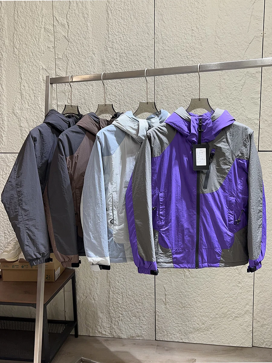 

Outdoor Windproof Waterproof Thickened Hooded Cotton Jacket Autumn Winter Men Women Color Block down Jacket Youth Fashion