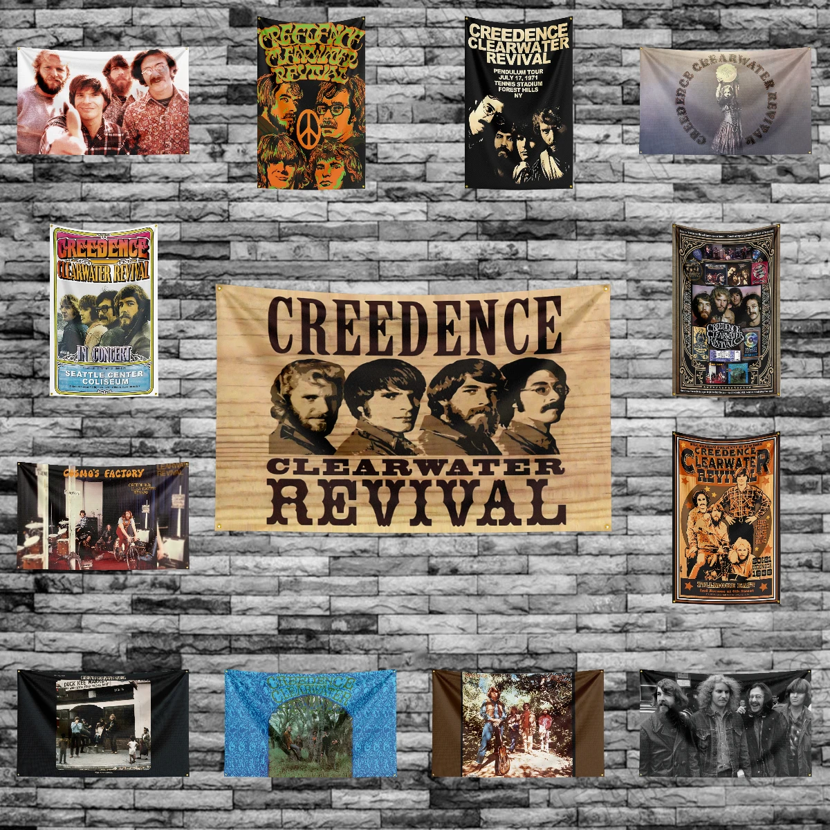 

3x5 Ft Creedences Heavy Rock Band Flag Polyester Digital Printing Banner for Bedroom Wall Art Out Door Tapestry Decoration