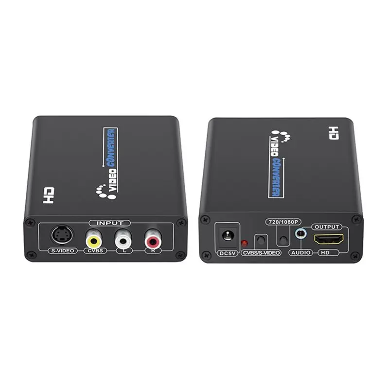 A31T AV to Converter RCA S-Video to 1080P HD Video Audio Adapter for TV PC DVD PS3