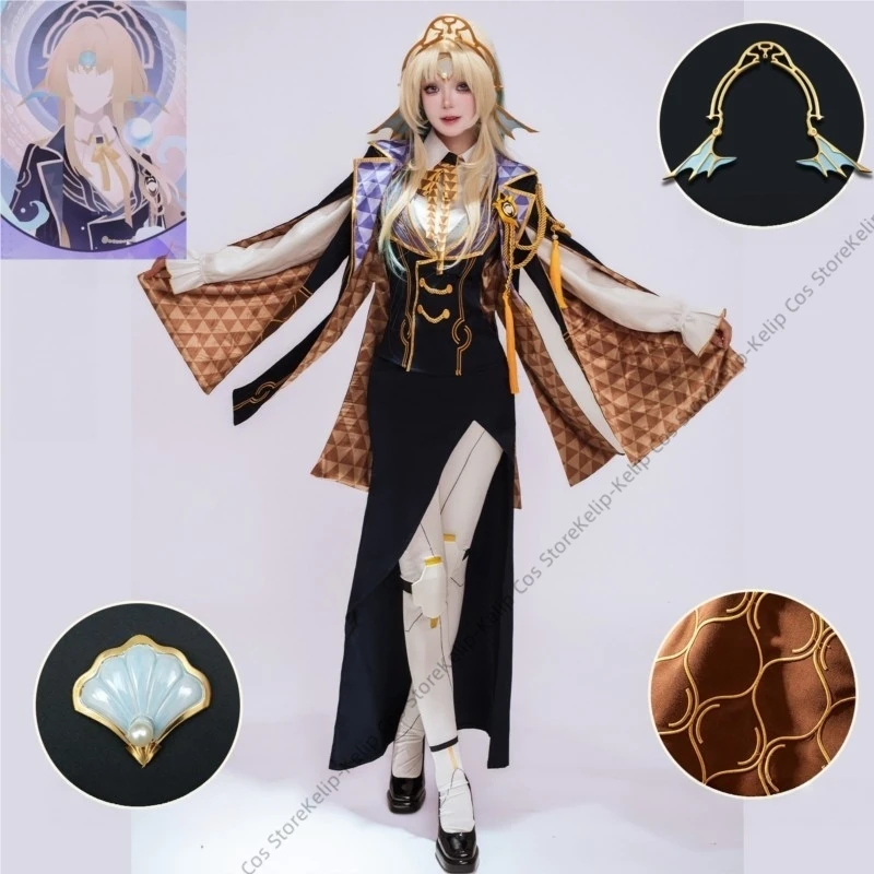 costume-cosplay-di-pearl-da-honkai-star-rail-completo-di-uniforme-di-ten-stonehearts-set-completo-copricapo-3d-ideale-per-halloween-feste-a-tema-comic-con