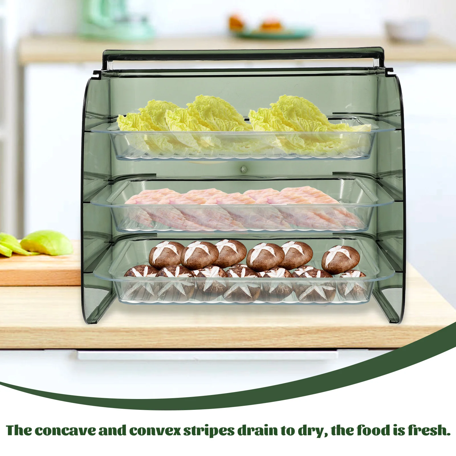 

Kitchen Food Storage Shelf Multi-Functional Rack Hotpot Side Dish Organizer Exquisite Craftsmanship Practical Home Use
