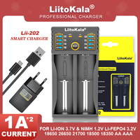 Liitokala Lii-202 NiMH Lithium Battery Charger 18650 1.2V 3.7V 3.2V 3.85V AA/AAA 26650 16340