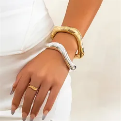 XIALUOKE bracciale in metallo Vintage per donna europa stile americano personalità passerella gioielli da polso regalo insegnante