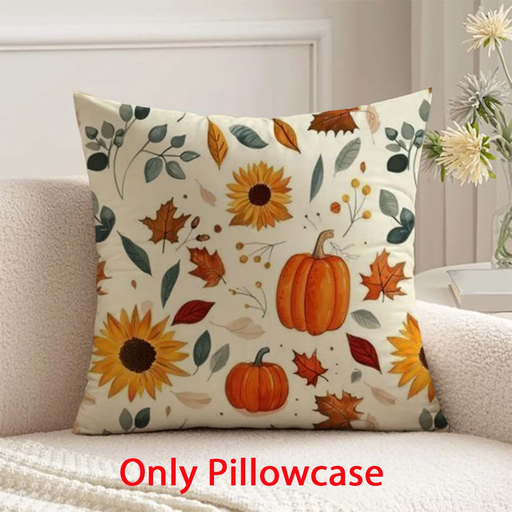 

autumn pillow cases 45x45 cushions cover Pumpkin pattern party decor home and decoration Thanksgiving Decorative cushions