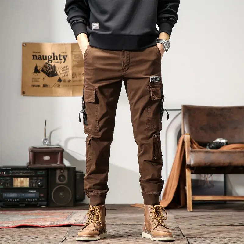 Multi-Pocket Men's Casual Pants Military Tactical Joggers Cargo Pants Outdoor Hiking Trekking Sweatshirt Men's Hip Hop Bottom