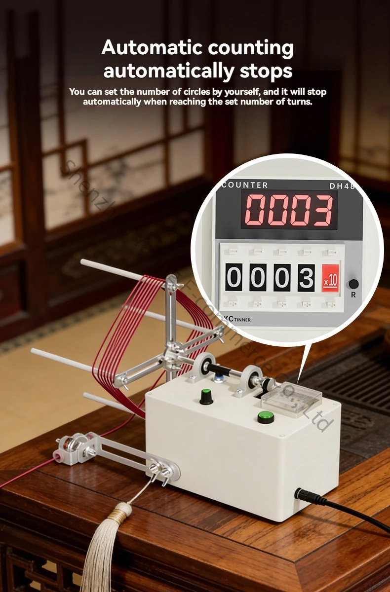 Electric Flocking Yarn Winder Winding Machine Counting Electric Flocking Winding Machine Electronic Counting Winding Machine